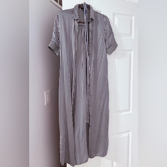 ATM Anthony Thomas Melillo Dresses & Skirts - ATM Striped Belted Midi Dress 100% silk